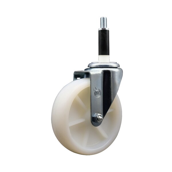 Service Caster 5'' SS Nylon Wheel Swivel 7/8'' Expanding Stem Caster SCC-SSEX20S514-NYS-78 - main
